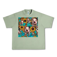 Oil Green cute pig with patches seamless pattern Urban Heavy Tee - HRA Design Shop