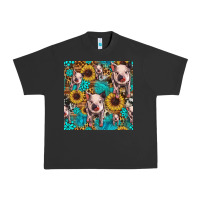 Pigment Black cute pig with patches seamless pattern Urban Heavy Tee - HRA Design Shop