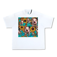 White cute pig with patches seamless pattern Urban Heavy Tee - HRA Design Shop