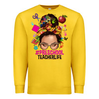 Lemon preschool teacher life  messy bun Premium Sweatshirt - NancyCooperArtShop