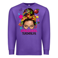 Preschool Teacher Life  Messy Bun Premium Sweatshirt | Teevron