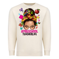 Sandshell preschool teacher life  messy bun Premium Sweatshirt - NancyCooperArtShop