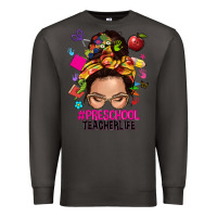 Smoke preschool teacher life  messy bun Premium Sweatshirt - NancyCooperArtShop