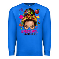 True Royal preschool teacher life  messy bun Premium Sweatshirt - NancyCooperArtShop