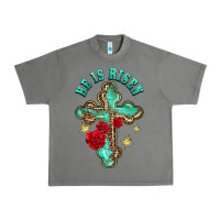Tornado he is risen cross with roses Urban Heavy Tee - BarkalooDesign