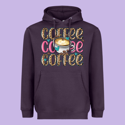 Coffee Coffee Coffee Heavyweight Hoodie Designed By Maliassmallbusiness