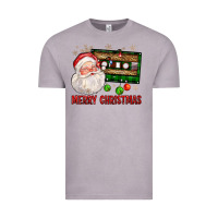 Vintage Zinc Merry christmas santa cassette Vintage Tee - FaDigitalArtStudio