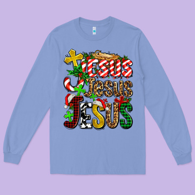 Jesus Jesus Jesus Long Sleeve Tee Designed By Adodesignshop