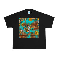 Black bull skull cross seamless pattern Urban Heavy Tee - HRA Design Shop
