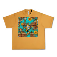 Peanut Butter bull skull cross seamless pattern Urban Heavy Tee - HRA Design Shop