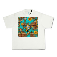 Pistachio bull skull cross seamless pattern Urban Heavy Tee - HRA Design Shop