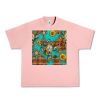 Salmon bull skull cross seamless pattern Urban Heavy Tee - HRA Design Shop