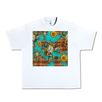 White bull skull cross seamless pattern Urban Heavy Tee - HRA Design Shop