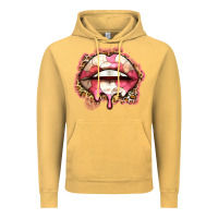 Vintage Mustard volleyball lips Vintage Hoodie - Zillion Design Studio