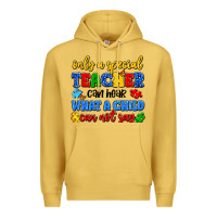 Antique Gold only a special teacher can hear what a child can n Premium Hoodie - Artiststas
