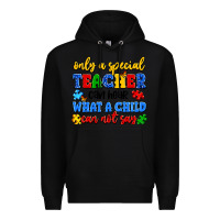 Black only a special teacher can hear what a child can n Premium Hoodie - Artiststas
