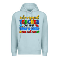 Blue Mist only a special teacher can hear what a child can n Premium Hoodie - Artiststas