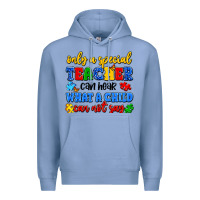 Colony Blue only a special teacher can hear what a child can n Premium Hoodie - Artiststas