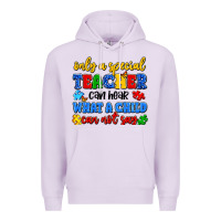 Lilac only a special teacher can hear what a child can n Premium Hoodie - Artiststas
