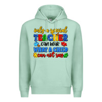 Seafoam only a special teacher can hear what a child can n Premium Hoodie - Artiststas