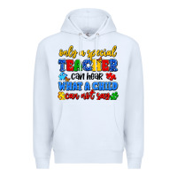 White only a special teacher can hear what a child can n Premium Hoodie - Artiststas