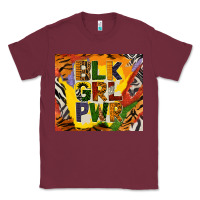 Burgundy black girl power tumbler Classic Tee - BundleAndBundleShop