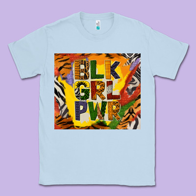 Black Girl Power Tumbler Classic Tee Designed By Bundleandbundleshop
