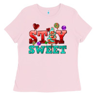 Bubblegum Pink stay sweet Ladies Tee - AdoDesignShop