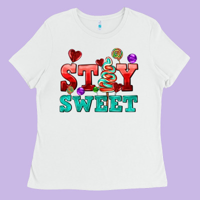 Stay Sweet Ladies Tee Designed By Adodesignshop