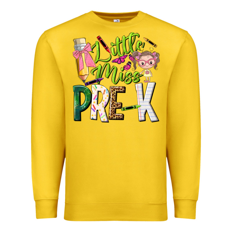 Little Miss Pre K Premium Sweatshirt by NancyCooperArtShop | Teevron