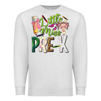 Oatmeal Heather little miss pre k Premium Sweatshirt - NancyCooperArtShop