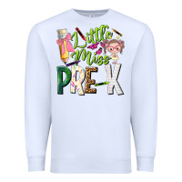 White little miss pre k Premium Sweatshirt - NancyCooperArtShop