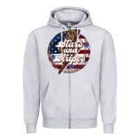 Heather Grey Western Stars and Stripes Zipper Hoodie - LillyAllenDesigns
