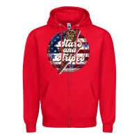 Red Western Stars and Stripes Zipper Hoodie - LillyAllenDesigns