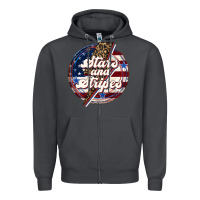 Smoke Western Stars and Stripes Zipper Hoodie - LillyAllenDesigns
