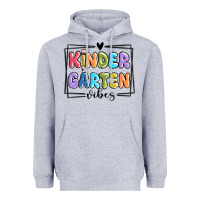 Heather Grey kinder garten vibes Heavyweight Hoodie - MaliasSmallBusiness
