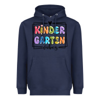Navy kinder garten vibes Heavyweight Hoodie - MaliasSmallBusiness