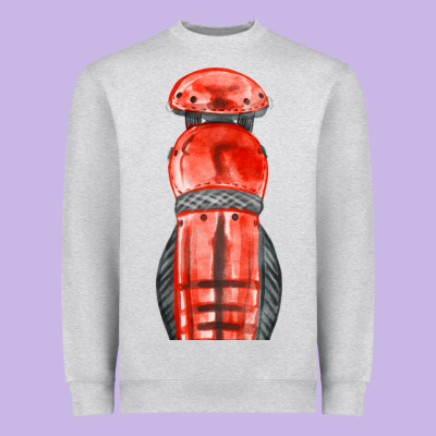 Red Leg Guard Fa Element Heavyweight Sweatshirt Designed By Fadigitalartstudio