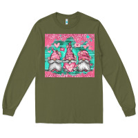 Army Green valentines day gnomes Long Sleeve Tee - Jasminsmagicworld