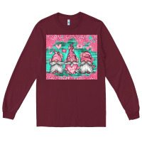 Burgundy valentines day gnomes Long Sleeve Tee - Jasminsmagicworld