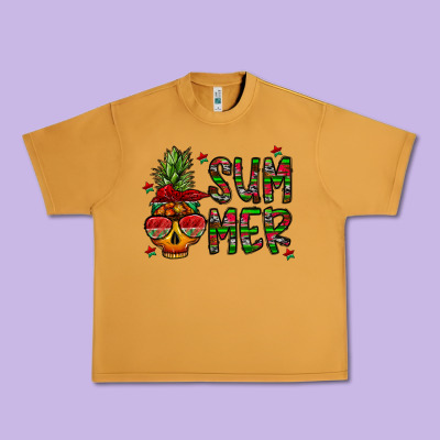 Summer Vibes Urban Heavy Tee Designed By Cowhidedigitalart