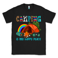 Black camping is my happy  place Classic Tee - AdoDesignShop