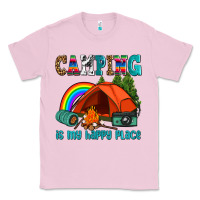 Bubblegum Pink camping is my happy  place Classic Tee - AdoDesignShop