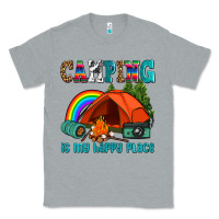 Heather Grey camping is my happy  place Classic Tee - AdoDesignShop