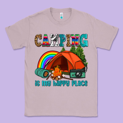 Camping Is My Happy  Place Classic Tee Designed By Adodesignshop