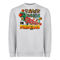 Heather Grey rawr means grateful in dinosaur Heavyweight Sweatshirt - CowhideDigitalArt