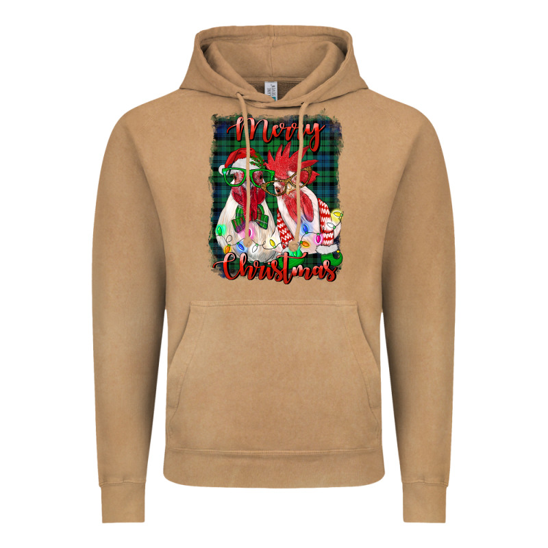 Christmas Roosters With Background Vintage Hoodie by RanaPortraitStore | Teevron