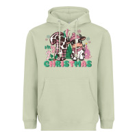 Matcha my first christmas cow Heavyweight Hoodie - MaliasSmallBusiness