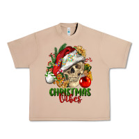 Burro Christmas Vibes Human Skull Urban Heavy Tee - FaDigitalArtStudio