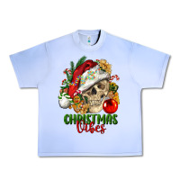 Grape Ice Christmas Vibes Human Skull Urban Heavy Tee - FaDigitalArtStudio